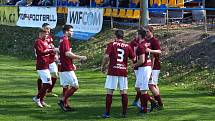 Z fotbalového utkání krajského přeboru Poříčí nad Sázavou - Bohemia Poděbrady (2:1)