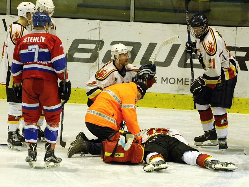 Z hokejového utkání play off druhé ligy Nymburk - Jablonec nad Nisou (3:6)