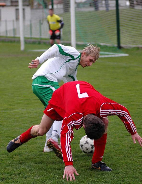 Z utkání Polaban Nymburk - Nové Strašecí (1:0).