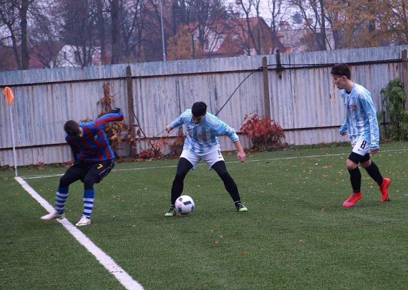 Z fotbalového utkání krajského přeboru staršího dorostu Bohemia Poděbrady - FC Mělník (1:1)