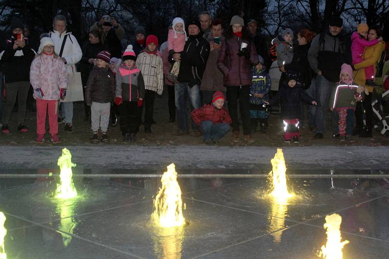 Fontána v nymburském parku Dr. Brzoráda.