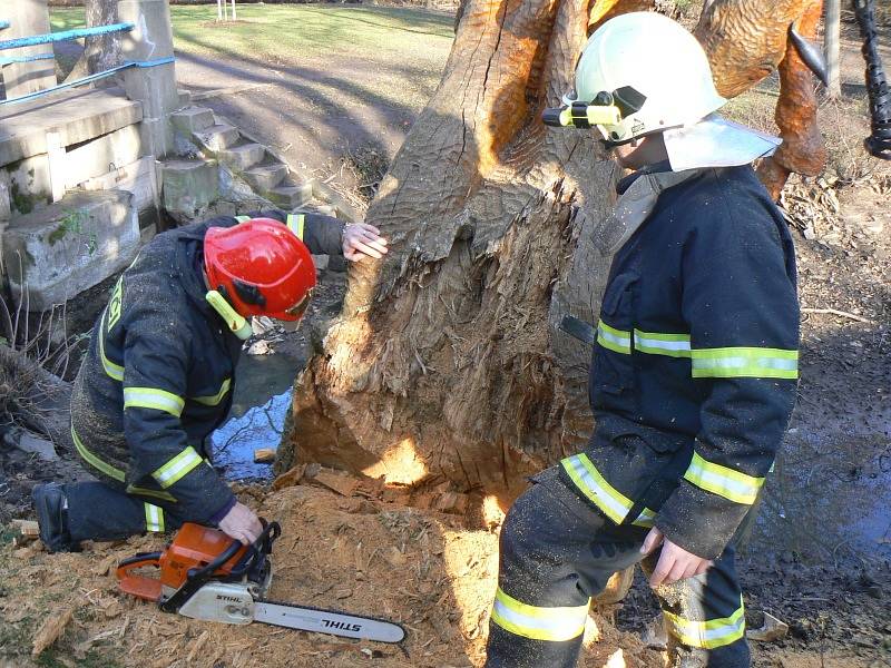 Odřezání Koně pod hradbami. Poté byl převezen do dílny