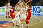 Z basketbalového utkání FIBA Eurocup Women Nymburk - Namur Capitale (70:41)