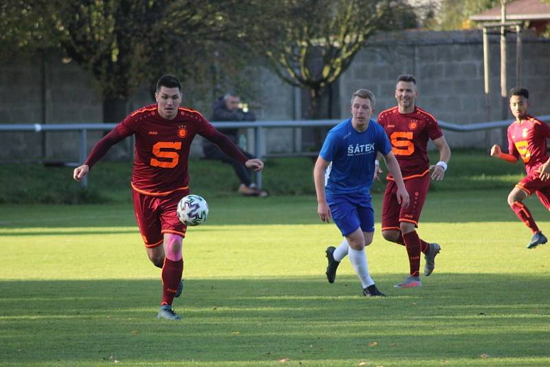 Z fotbalového utkání I.A třídy Sokoleč - Slovan Poděbrady