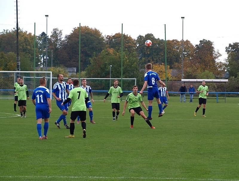 Z fotbalového utkání I.B třídy Sadská - Milovice (3:0)