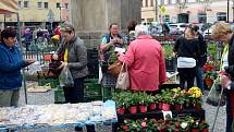 Farmářské trhy na náměstí Přemyslovců v Nymburce.