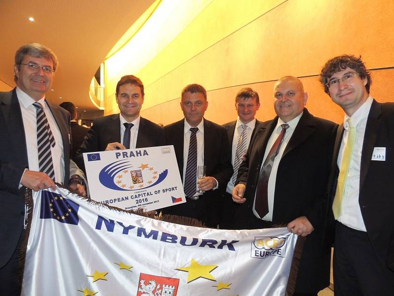 Nymburk získal v Bruselu ocenění Město sportu 2014