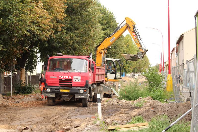 Rekonstrukce Revoluční ulice v Poděbradech.