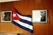 Z výstavy o diktátorovi Fidelu Castrovi v nymburském Obecním domě.