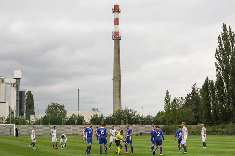 Z fotbalového utkání krajského přeboru Slovan Lysá nad Labem - Polaban Nymburk (0:3)