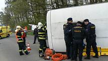 Cvičení simulující nehodu autobusu převážejícího vězně