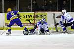 Ze čtvrtého utkání prvního kola play off druhé ligy Nymburk - Kolín (10:1)