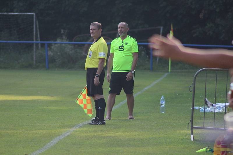 Z přípravného fotbalového utkání Slovan Poděbrady - Polaban Nymburk (5:1)