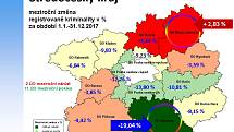 Statistika kriminality v roce 2017 ve Středočeském kraji.