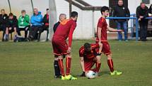 Z fotbalového utkání I.A třídy Slovan Poděbrady - Pěčice (4:0)