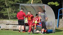 Z fotbalového utkání I.A třídy Slovan Poděbrady - Pšovka Mělník (4:1)