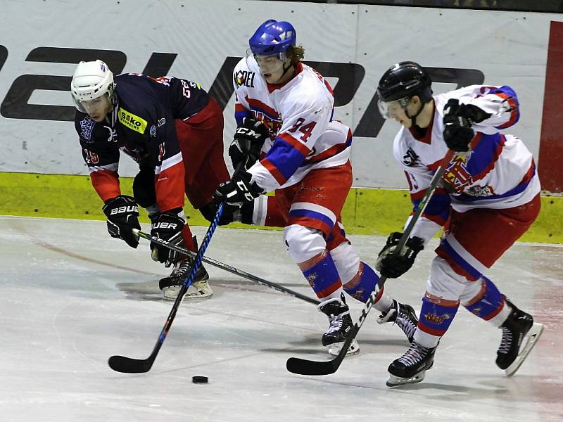 Z hokejového utkání druhé ligy Nymburk - DS České Budějovice (2:3)