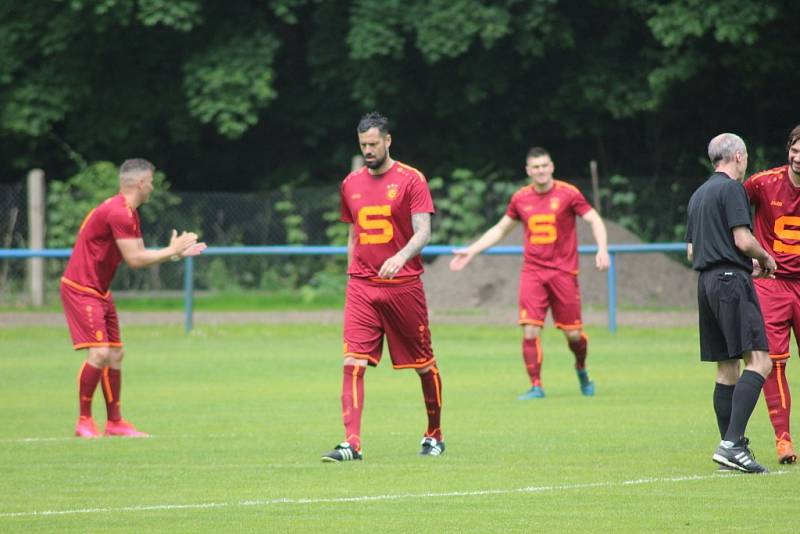 Z fotbalového utkání turnaje Sokoleč cup 2021 Slovan Poděbrady - Sokoleč