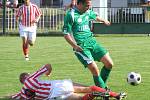 KAPITÁN. Jiří Ott (v zeleném) povede fotbalisty Polabanu Nymburk v okresním derby proti Poděbradům jako kapitán. Dovede svů tým k výhře nad odvěkým rivalem? 