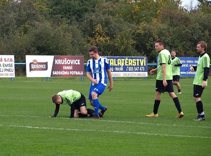 Z fotbalového utkání I.B třídy Sadská - Milovice (3:0)