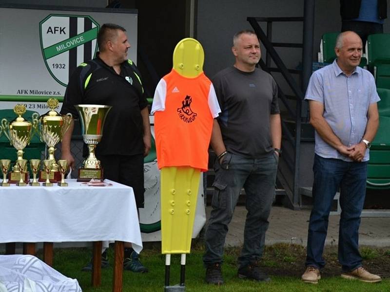 Z fotbalového turnaje žáků Mirakulum Cup, který se konal na hřišti v Milovicích