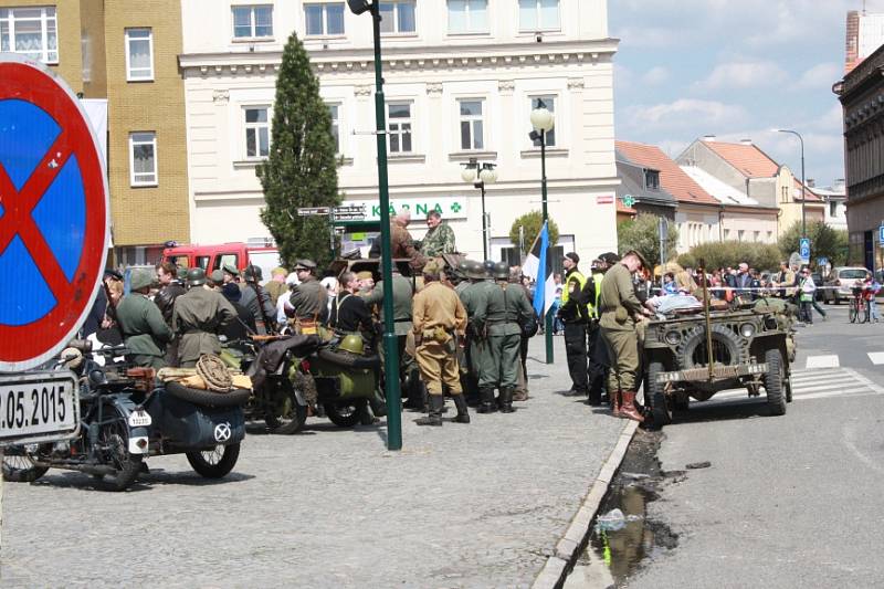 Oslavy 70 let od nymburského povstání na náměstí Přemyslovců v Nymburce.