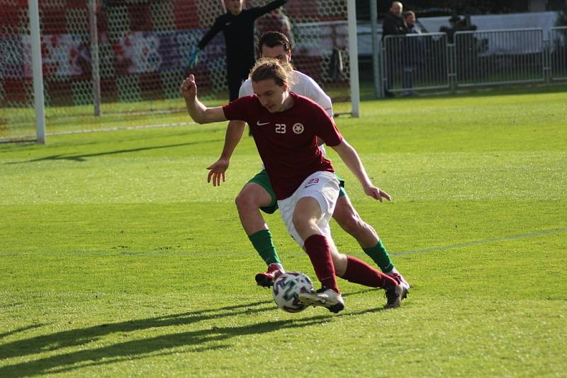 Z fotbalového utkání krajského přeboru Bohemia Poděbrady - Polaban Nymburk (2:0)