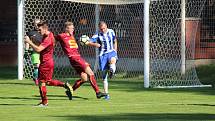 Z fotbalového utkání I.A třídy Slovan Poděbrady - Pšovka Mělník (4:1)