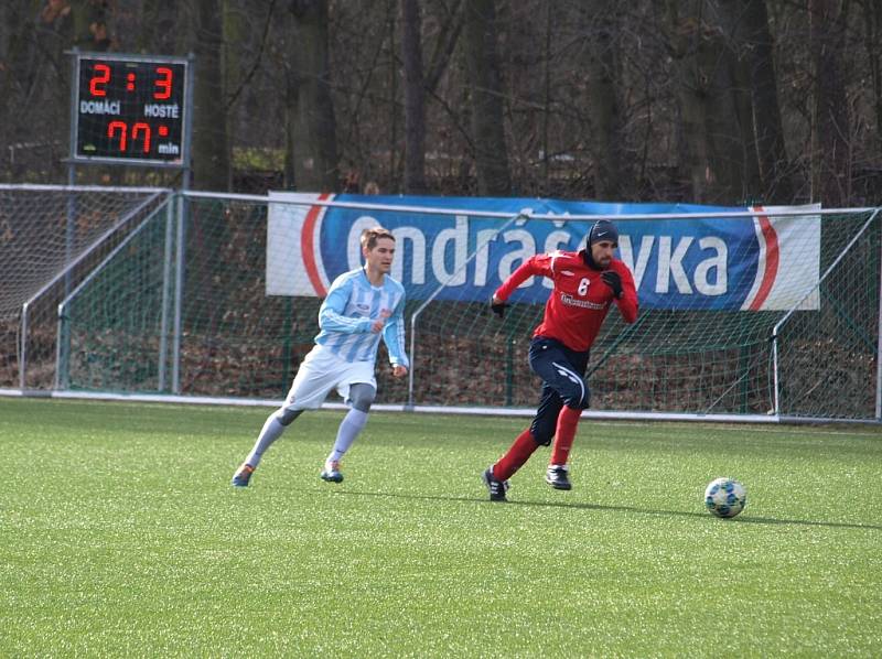 Z přípravného fotbalového utkání Bohemia Poděbrady - Rejšice (2:5)