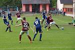 Z fotbalového utkání krajského přeboru Bohemia Poděbrady - Velim (1:1, na penalty 4:3)