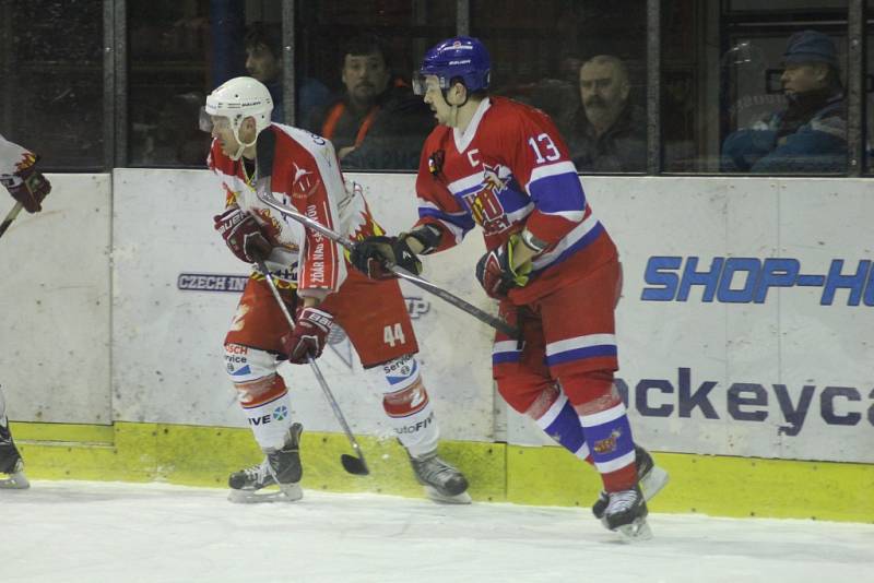 Z hokejového utkání předkola play off Nymburk - Žďár nad Sázavou