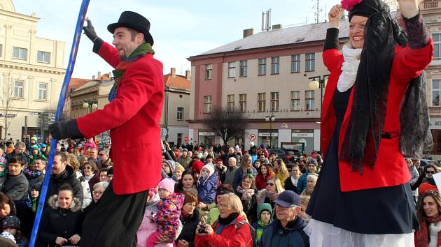 Z loňského masopustu v Nymburce, který se uskutečnil po 50 letech.