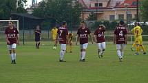 Z fotbalového utkání okresního přeboru Bohemia Poděbrady B - Běrunice (7:0)