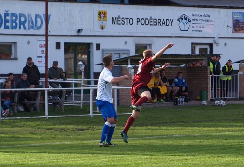 Z fotbalového utkání I.A třídy Bohemia Poděbrady - Union Čelákovice (2:0)