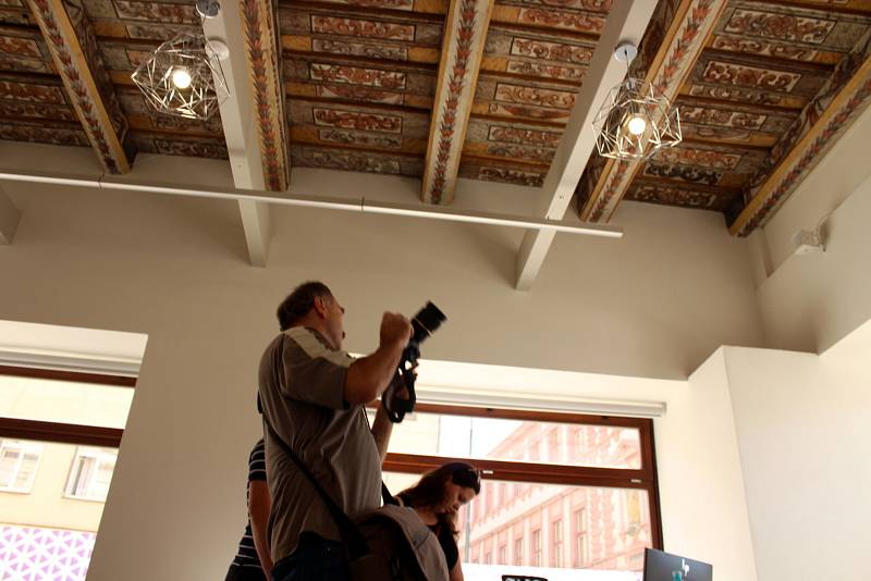 Renesanční strop byl k vidění v měšťanském domě na náměstí Přemyslovců.