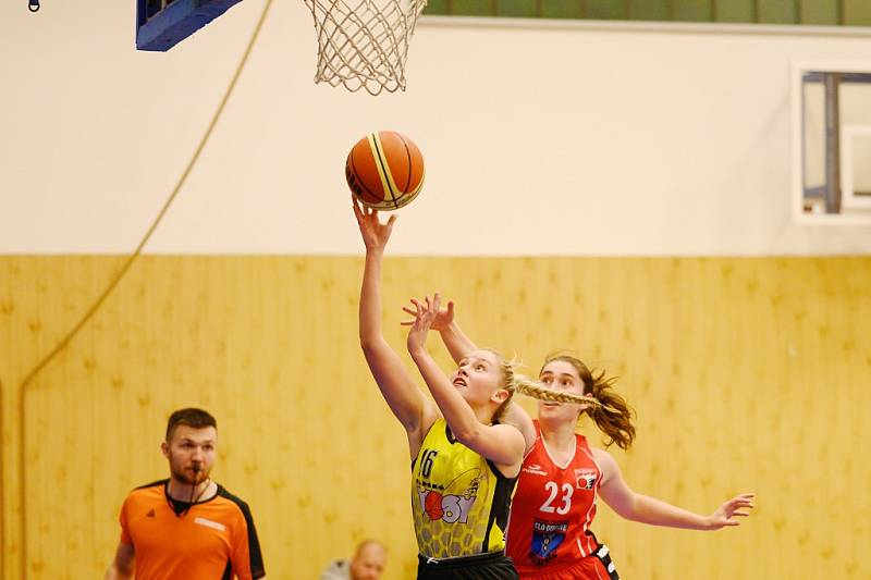 Z basketbalového utkání celostátní ligy juniorek Sadská - Brandýs nad Labem (65:60)