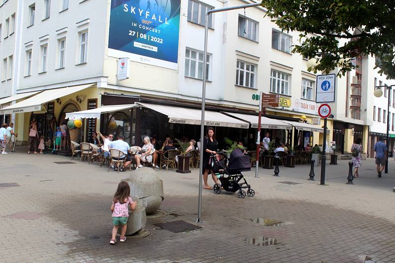 Vodní mlžítko na Jiřího náměstí v Poděbradech.