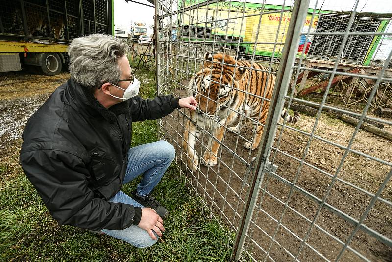 Letos na jaře při návštěvě Cirkusu Jo - Joo v jeho zimovišti ve Zbožíčku.