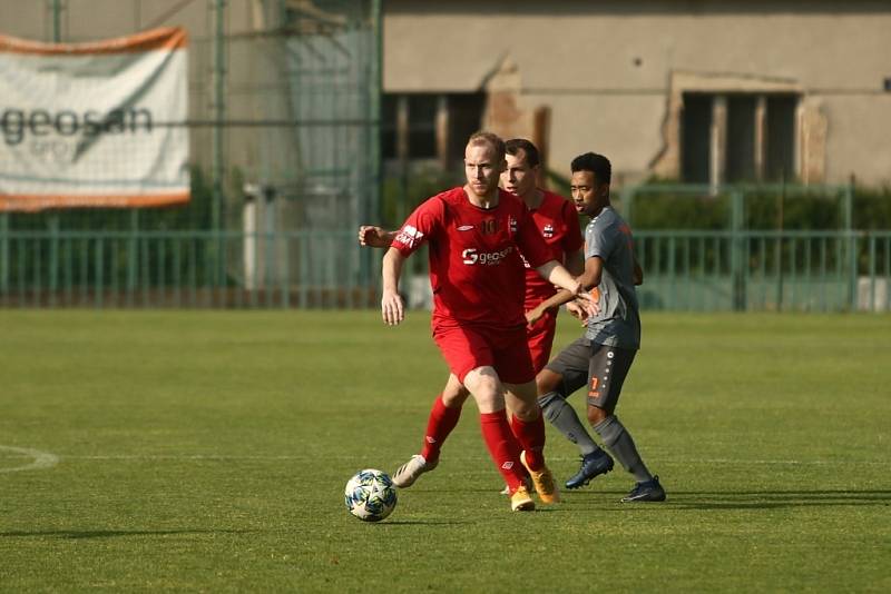 Z fotbalového utkání turnaje Sokoleč cup Velim - Slovan Poděbrady (3:1)