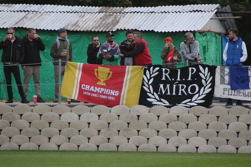 Z fotbalového utkání krajského přeboru Bohemia Poděbrady - Polaban Nymburk (2:0)