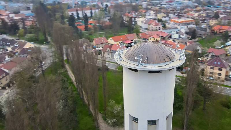 Pohled na Poděbrady z ptačí perspektivy.