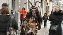 Krampus čerti v Lysé nad Labem v sobotu 4. prosince 2021.