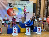 Ze čtvrtého postupového kola soutěže cvičení podle lektora Bohemia Aerobic Tour v Poděbradech