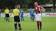 Z fotbalového utkání krajského přeboru Bohemia Poděbrady - Nespeky (4:4, na penalty 8:7)