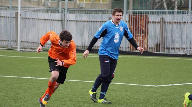 Z přípravného fotbalového utkání Bohemia Poděbrady - Dobrovice B (5:2)