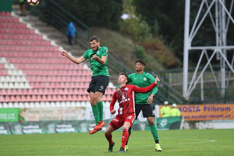 Příbram (v zeleném) proti Sigmě Olomouc