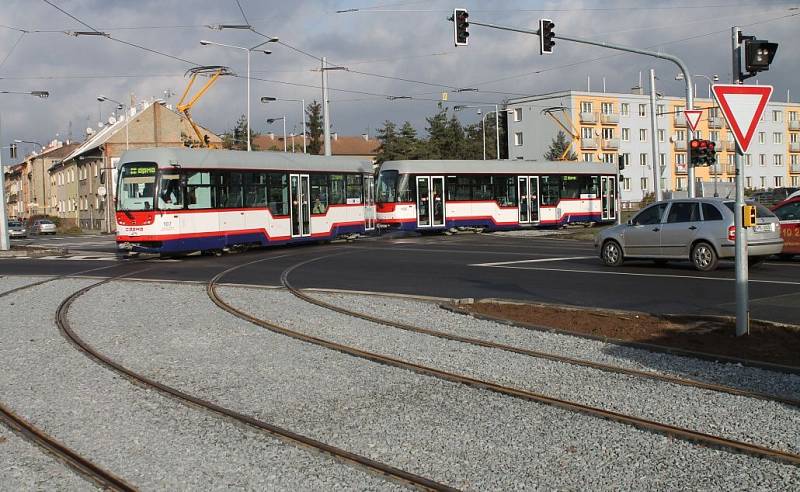 Slavnostní zahájení provozu na nové tramvajové trati mezi Šantovkou a Trnkovou ulicí v Olomouci 