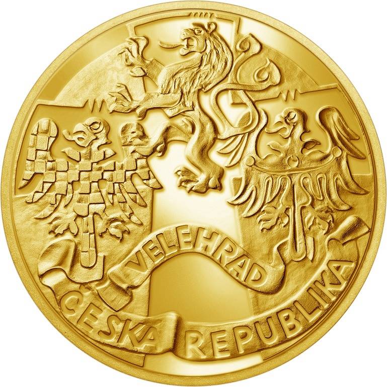 Zlatá pamětní medaile - líc