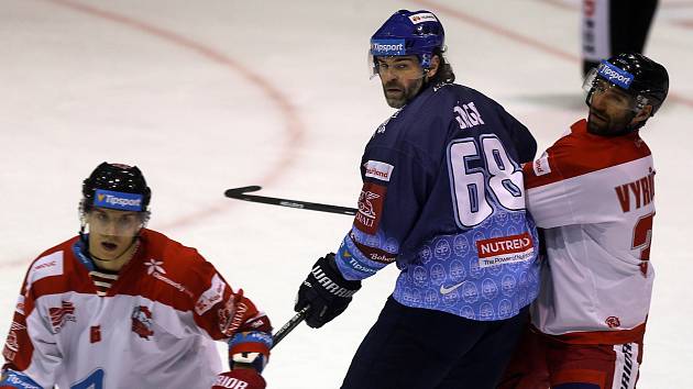 HC Olomouc proti Kladnu. Jaromír Jágr