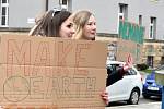 Protestující studenti středních škol v Olomouci